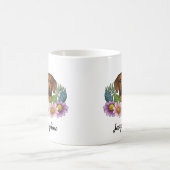 Rhodesian Ridgeback Dog Blume und Name Kaffeetasse (Mittel)