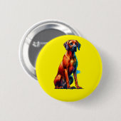 Rhodesian Ridgeback Dog Button (Vorne & Hinten)