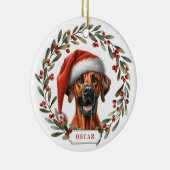 Rhodesian Ridgeback Dog Ceramic Circle Ornament (Rechts)