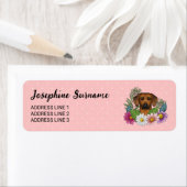 Rhodesian Ridgeback Dog Colorful Blume Rosa (Insitu)