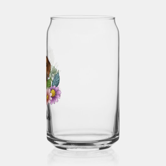 Rhodesian Ridgeback Dog Colorful Wildblumen Dosenglas (Links)