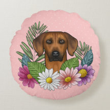 Rhodesian Ridgeback Dog Colorful Wildblumen
