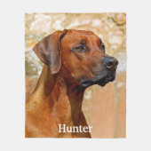 Rhodesian Ridgeback Dog Fleecedecke (Vorderseite)