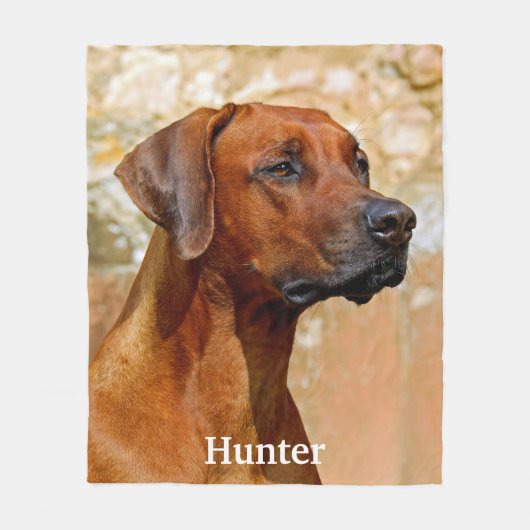 Rhodesian Ridgeback Dog Fleecedecke (Vorderseite)