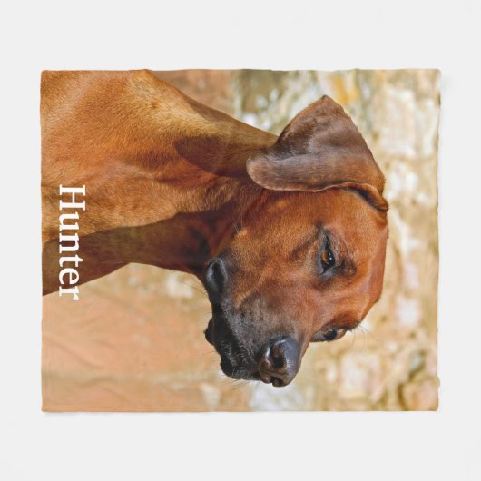 Rhodesian Ridgeback Dog Fleecedecke (Vorderseite (Horizontal))