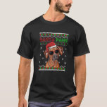 Rhodesian Ridgeback Dog Funny Santa Paws Christmas T-Shirt<br><div class="desc">Santa Paws is Coming to Town, Funny Rhodesian Ridgeback Christmas Ugly Sweater Design. Show your holiday spirit. Great Christmas party gifts features cute Rhodesian Ridgeback Puppy Dog with Christmas Santa hat and Christmas tree. Great Xmas idea for dog lovers and dog owners who loves dogs and puppies. Funny Christmas ideas...</div>