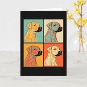 Rhodesian Ridgeback Dog Gift Idea Karte (Gelbe Blume)