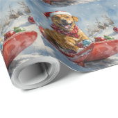Rhodesian Ridgeback Dog in Sledge Weihnachten Geschenkpapier (Rolleneckpunkt)