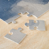 Rhodesian Ridgeback Dog in Sledge Weihnachten Puzzle (Seite)