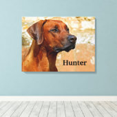Rhodesian Ridgeback Dog Leinwanddruck (Insitu (Holzboden))