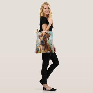 Rhodesian Ridgeback Dog mit Ostereier Holiday Tasche