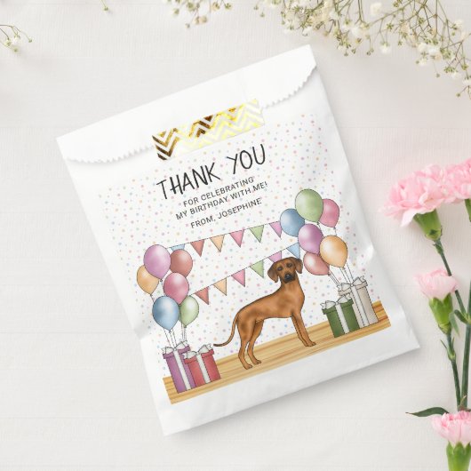Rhodesian Ridgeback Dog Pastel Geburtstag Vielen D Geschenktütchen (Versiegelt)