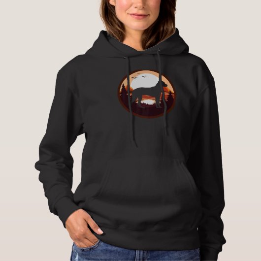 Rhodesian Ridgeback Dog Retro 2 Hoodie (Vorderseite)