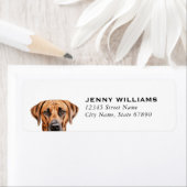 Rhodesian Ridgeback Dog Rücksendeadressen-Aufklebe (Insitu)