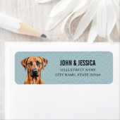 Rhodesian Ridgeback Dog Rücksendeadressen-Aufklebe (Insitu)