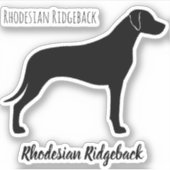Rhodesian Ridgeback Dog Silhouette Ridgie Vinyl Aufkleber (Vorderseite)