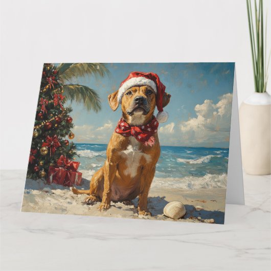 Rhodesian Ridgeback Dog Vintager Strand Karte (Vorderseite)