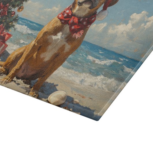 Rhodesian Ridgeback Dog Vintager Strand Schneidebrett (Ecke)