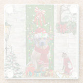 Rhodesian Ridgeback Dog Weihnachten Glasuntersetzer (Rückseite)