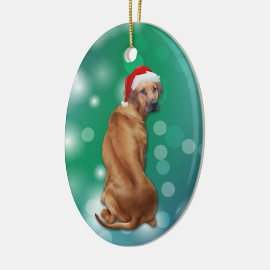 Rhodesian Ridgeback Dog Weihnachten Keramik Ornament (Links)