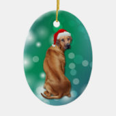 Rhodesian Ridgeback Dog Weihnachten Keramik Ornament (Vorne)