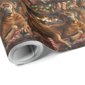 Rhodesian Ridgeback Dog Weihnachtsfest Geschenkpapier (Rolleneckpunkt)