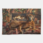 Rhodesian Ridgeback Dog Weihnachtsfest Geschirrtuch (Horizontal)