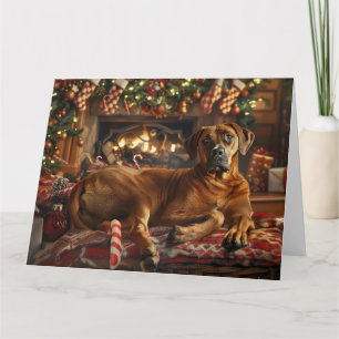 Rhodesian Ridgeback Dog Weihnachtsfest Karte