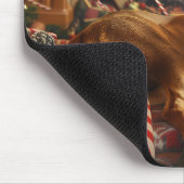 Rhodesian Ridgeback Dog Weihnachtsfest Mousepad (Ecke)