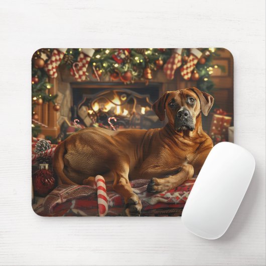 Rhodesian Ridgeback Dog Weihnachtsfest Mousepad (Mit Mouse)
