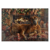 Rhodesian Ridgeback Dog Weihnachtsfest Schneidebrett (Vorderseite)