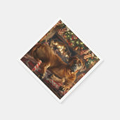 Rhodesian Ridgeback Dog Weihnachtsfest Serviette (Ecke)