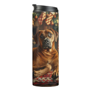 Rhodesian Ridgeback Dog Weihnachtsfest Thermosbecher