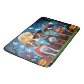 Rhodesian Ridgeback Dogs Pumpkin Halloween Funny Badematte (Schrägansicht)