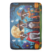 Rhodesian Ridgeback Dogs Pumpkin Halloween Funny Badematte (Vorderseite Vertikal)