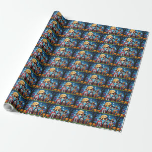 Rhodesian Ridgeback Dogs Pumpkin Halloween Funny Geschenkpapier