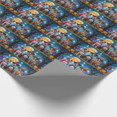 Rhodesian Ridgeback Dogs Pumpkin Halloween Funny Geschenkpapier (Ecke)