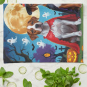 Rhodesian Ridgeback Dogs Pumpkin Halloween Funny Geschirrtuch (Gefaltet)