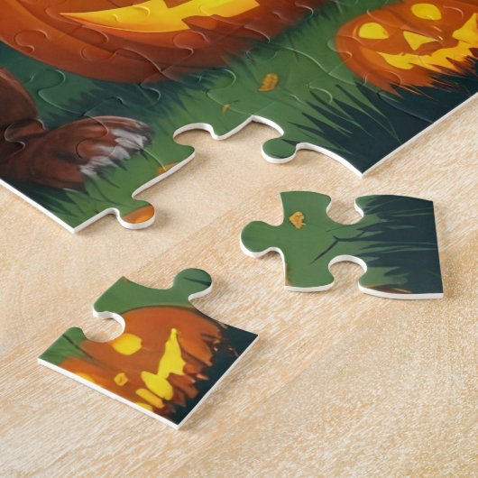 Rhodesian Ridgeback Dogs Pumpkin Halloween Funny Puzzle (Seite)