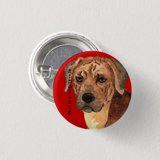 Rhodesian Ridgeback Farbblock Button (Vorne & Hinten)