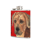 Rhodesian Ridgeback Farbblock Flachmann (Links)