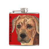 Rhodesian Ridgeback Farbblock Flachmann (Vorderseite)