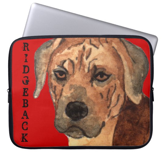 Rhodesian Ridgeback Farbblock Laptopschutzhülle (Vorderseite)