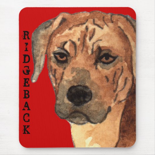 Rhodesian Ridgeback Farbblock Mousepad (Vorne)