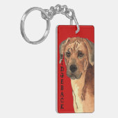 Rhodesian Ridgeback Farbblock Schlüsselanhänger (Vorderseite links)