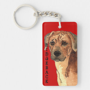 Rhodesian Ridgeback Farbblock Schlüsselanhänger