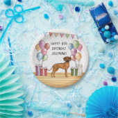 Rhodesian Ridgeback farbenfrohe Pastel Happy Birth Pappteller (Party)