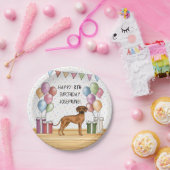 Rhodesian Ridgeback farbenfrohe Pastel Happy Birth Pappteller (Party)