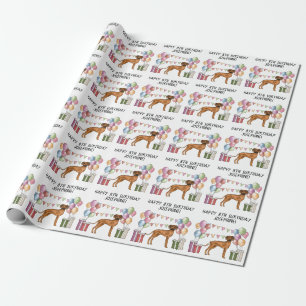 Rhodesian Ridgeback Farbige Pastell Glücklicher Ge Geschenkpapier