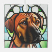 Rhodesian Ridgeback "Festes Glas" Ornament Aus Glas (Vorderseite)